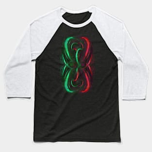 Green and red abstract Baseball T-Shirt